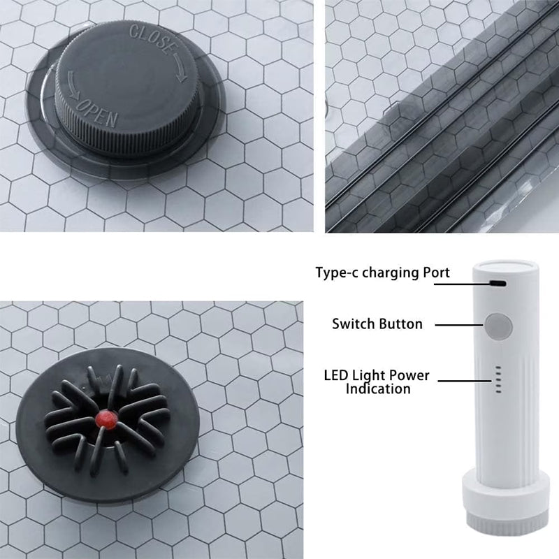 6-Pack Rechargeable Wireless Travel Vacuum Bags - Portable Clothes & Blanket Storage with Pump