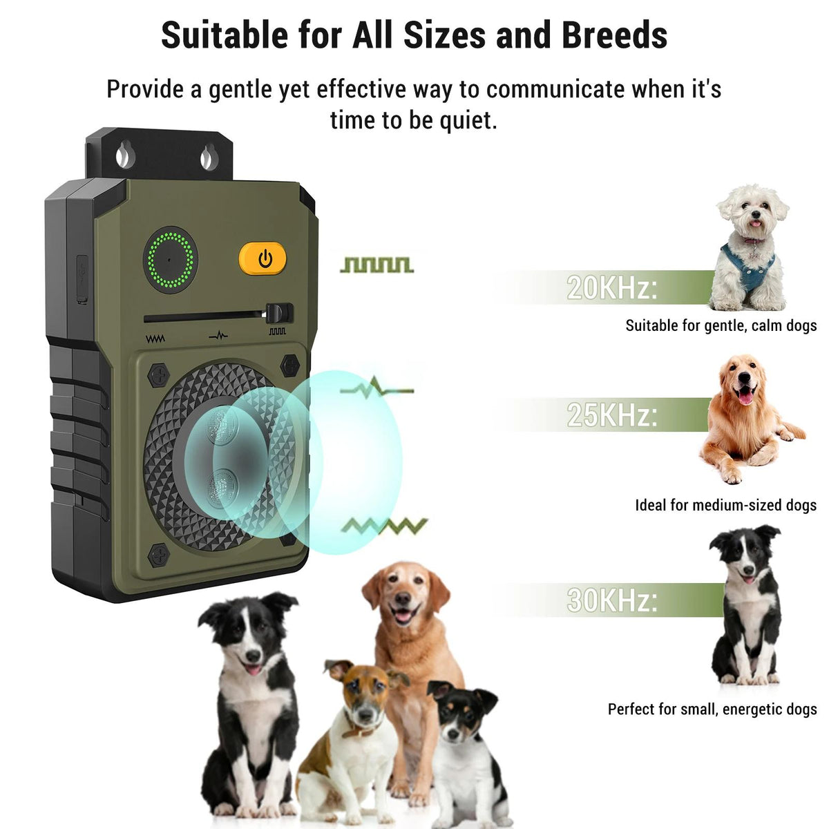 Ultrasonic automatic bark stop dog trainer