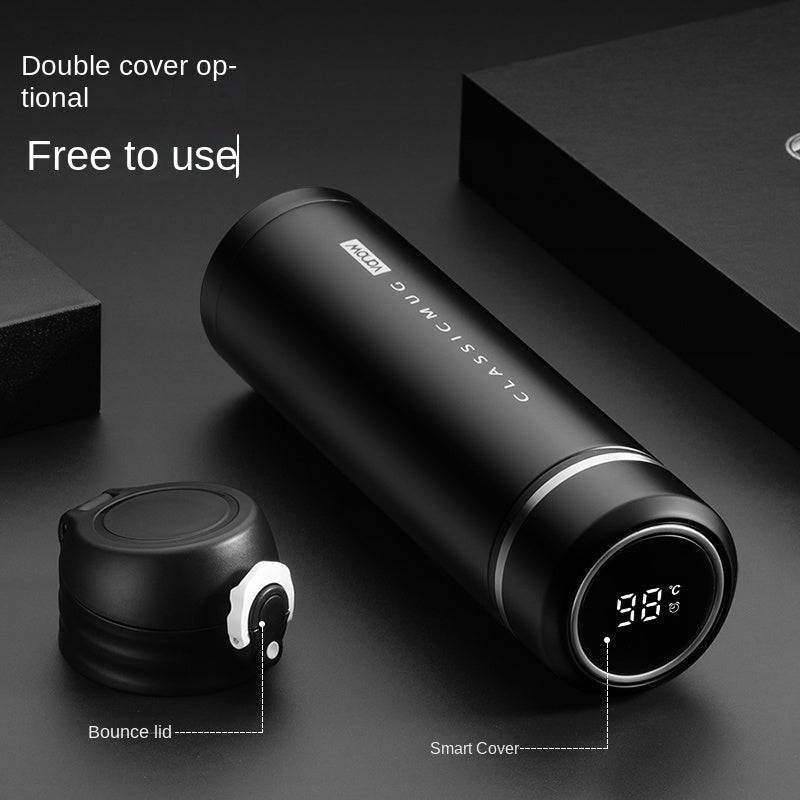 High-end Gift Box Insulated Travel Mug for Men, Business Outdoor Cup with Dual Lids for Tea Brewing